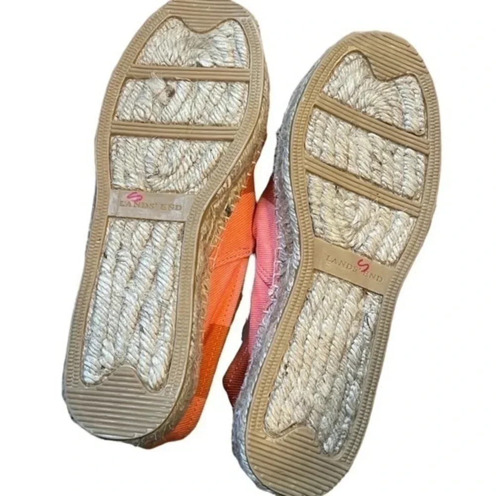 𝅺Lands' End Women's Striped Espadrille Flats‎